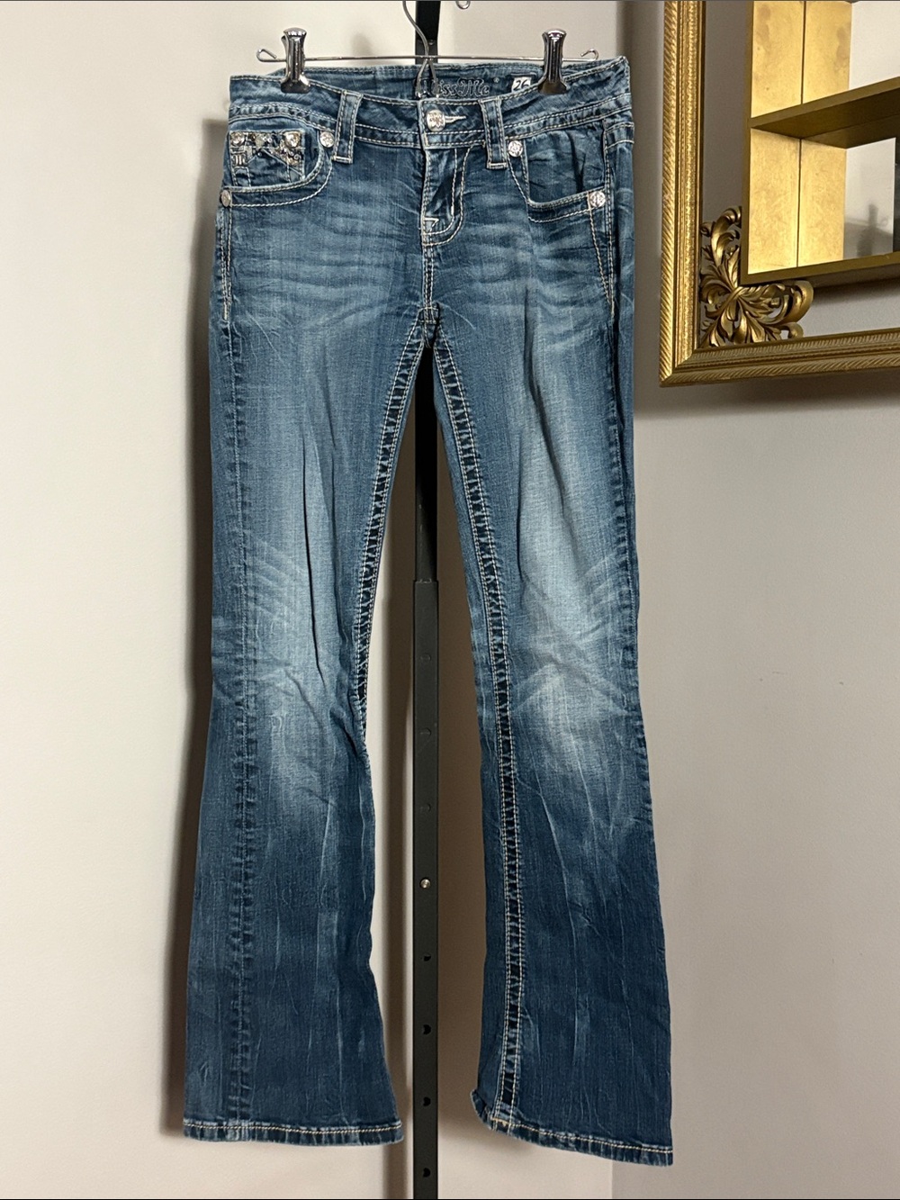 Miss Me Size 26 Signature Boot Bootcut Blue Jeans